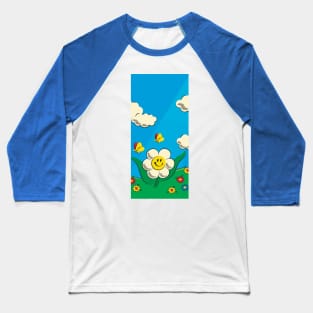 Smiley flower Baseball T-Shirt